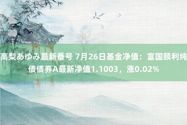 高梨あゆみ最新番号 7月26日基金净值：富国颐利纯债债券A最新净值1.1003，涨0.02%