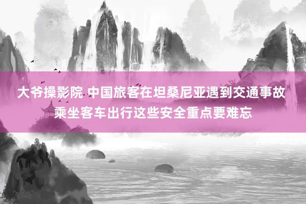 大爷操影院 中国旅客在坦桑尼亚遇到交通事故 乘坐客车出行这些安全重点要难忘