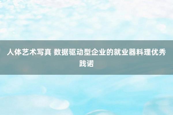 人体艺术写真 数据驱动型企业的就业器料理优秀践诺