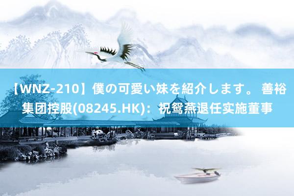 【WNZ-210】僕の可愛い妹を紹介します。 善裕集团控股(08245.HK)：祝鸳燕退任实施董事