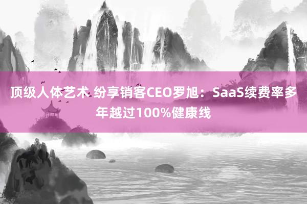 顶级人体艺术 纷享销客CEO罗旭：SaaS续费率多年越过100%健康线