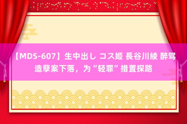 【MDS-607】生中出し コス姫 長谷川綾 醉驾造孽案下落，为“轻罪”措置探路