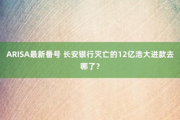 ARISA最新番号 长安银行灭亡的12亿浩大进款去哪了？