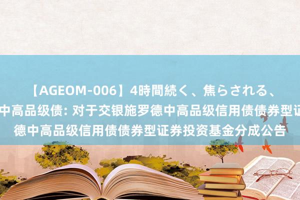 【AGEOM-006】4時間続く、焦らされる、すごい亀頭攻め 交银中高品级债: 对于交银施罗德中高品级信用债债券型证券投资基金分成公告