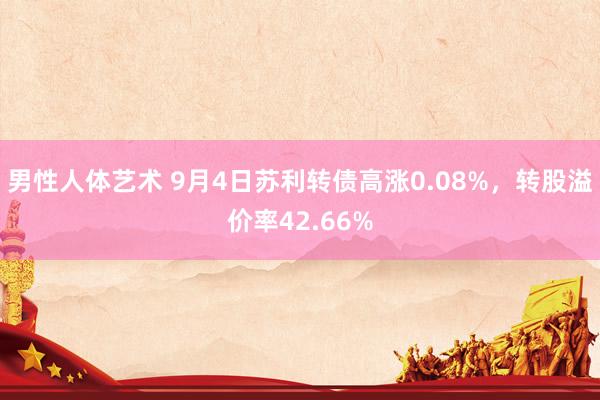 男性人体艺术 9月4日苏利转债高涨0.08%，转股溢价率42.66%