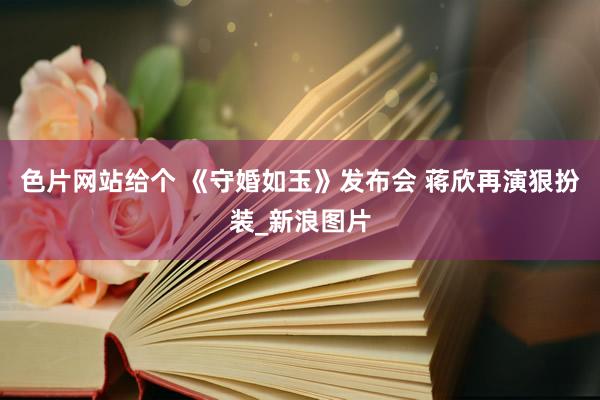 色片网站给个 《守婚如玉》发布会 蒋欣再演狠扮装_新浪图片